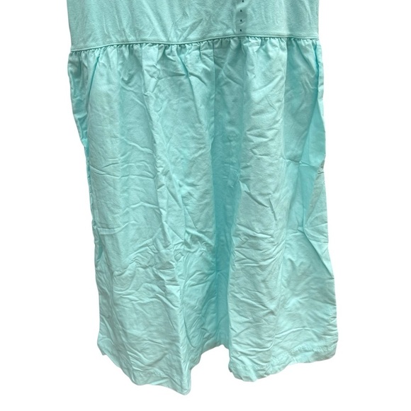 GAP Women’s Teal fit and flare lined dress size XL stretchy, cotton blend beach - Picture 4 of 12